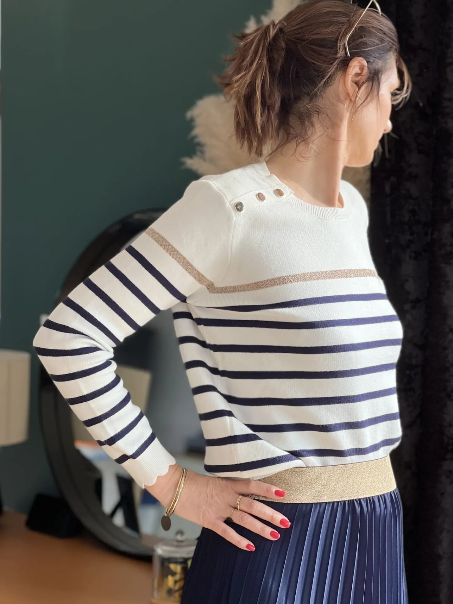 Pull marinière Linette*Mademoiselle Marcelle Fashion
