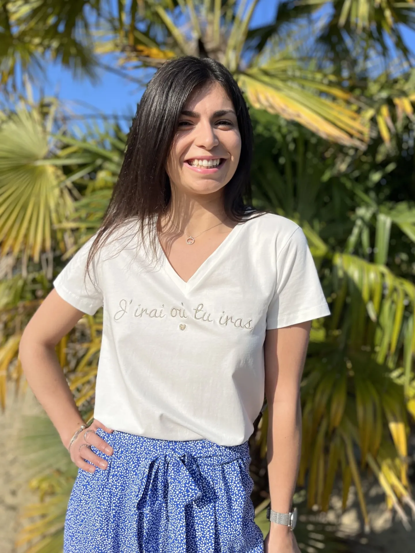 Tee-shirt J'irais où tu iras*Mademoiselle Marcelle New