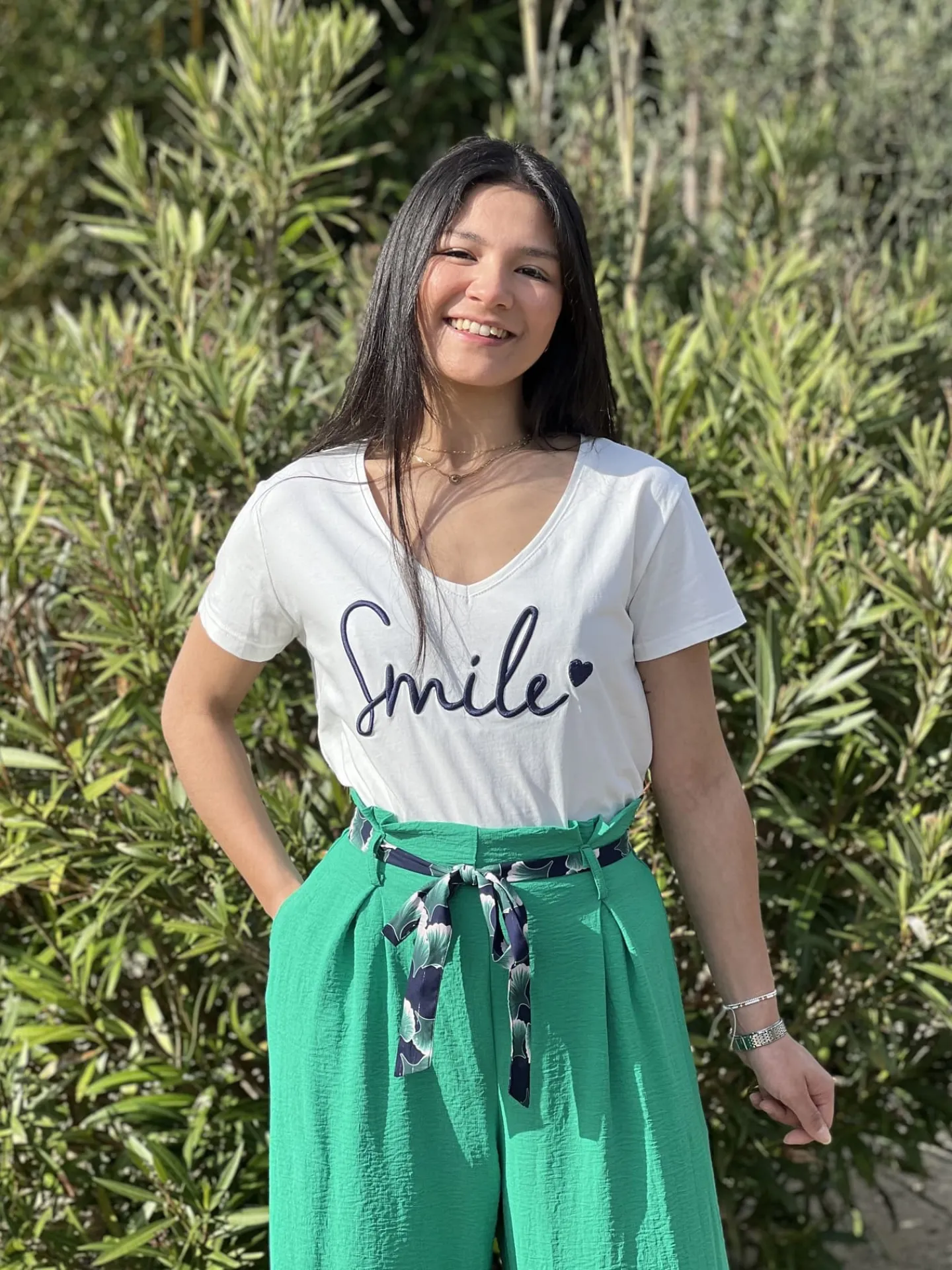 Tee-shirt Smile*Mademoiselle Marcelle Clearance