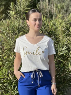 Tee-shirt Smile*Mademoiselle Marcelle Clearance